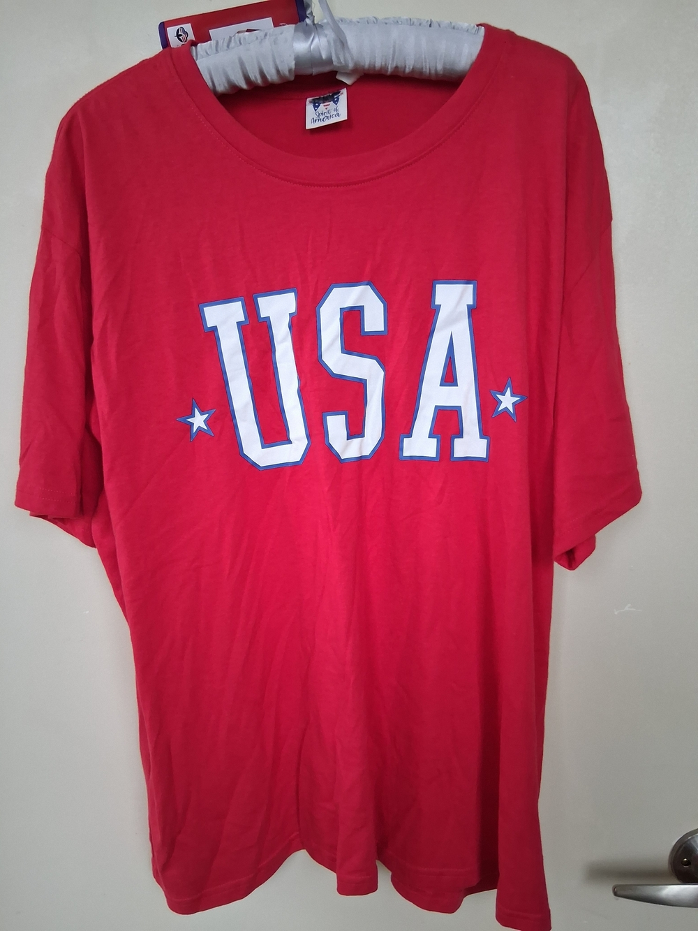 New Red USA Graphic Tee Free With $20 Or More Purchase